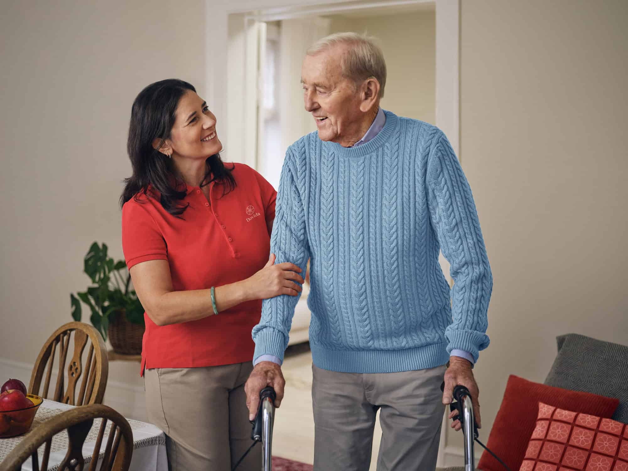 caregiver with a client